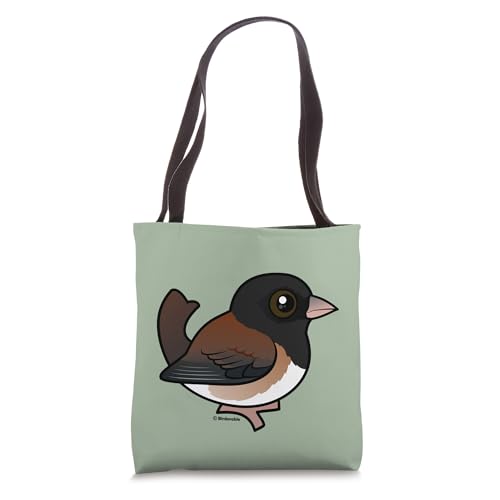 Cute Cartoon Dark-eyed Junco (Oregon) Fun Birdorable Bird Tote Bag