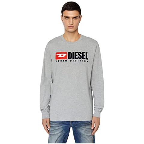 Diesel Gray T-JUST-LS-DIV Sweatshirt for Men Cover