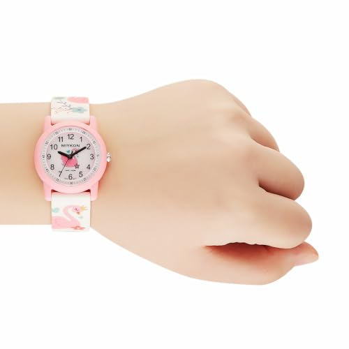Image of Miykon Kids Watches for Boys and Girls - Educational Time-Telling Gift for Kids Aged 3-15, Toddlers, Preschoolers, and School-Aged Children - Easy to Read Analog Watch, Soft Resin Band, Japanese Quartz, 100M Water Resistant