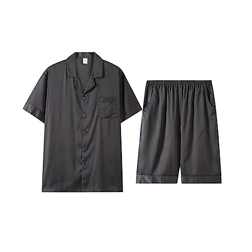 Pajamas Men's Ice Silk Short-sleeved Shorts Home Wear Thin Section Suit