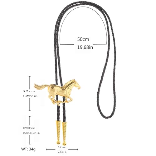 Image of Western Cowboy Bolo tie for Men Women Gold Silver Death Skull Moth Cross Bolo Tie Christmas Deer Rooster Wolf Necktie Gift