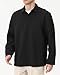 KHZJU Men's Casual Sweatshirt, Polyester Blend, Elastic Comfort Fit, Plus Sizes sudadera (US, Alpha, 5X-Large, Big, Tall, Black)