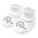 Baby Sweets® Baby Schuhe in weiß grau im Motiv Little Elephant / Sockenschuhe Baby als weiche Schuhe für Babys als Neugeborenen Erstausstattung neutral / Baby Shoes in Gr. 56 (Newborn)