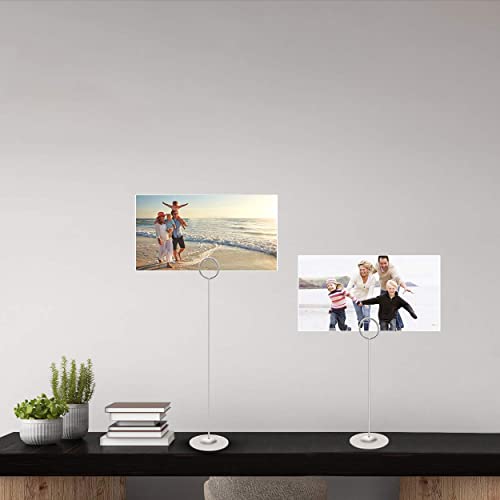 Urban Deco 16 Pieces Table Card Holder 12 Inches Matte Silver Place Steel Card Holders For Photos, Food Signs, Memo Notes, Weddings, Restaurants, Birthdays. #TOP5