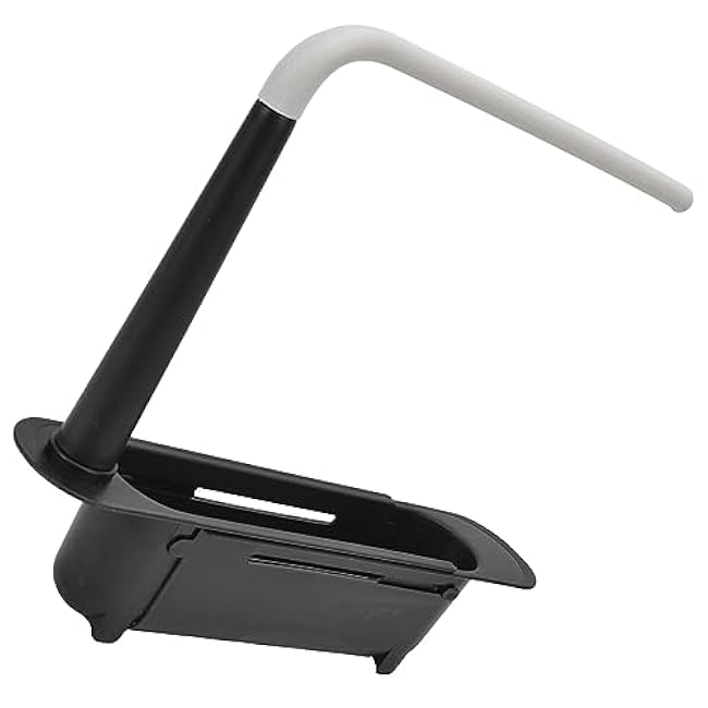 Telescopic Sink Storage Rack Length Freely Telescopic Sponge Holder Adjustable Large Capacity PP Expandable Sink Organizer for Kitchen Sink (Black)