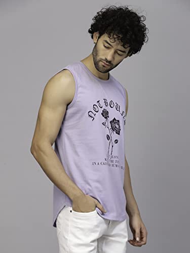 Image of RIGO Stylish Cotton Printed Vest for Men | Round Neck, Slim Fit, Sleeveless T-shirt Vest for Man | Casual Innerwear Sando for Men & Boys - Perfect for Workouts Gym, Vacations, and Beaches