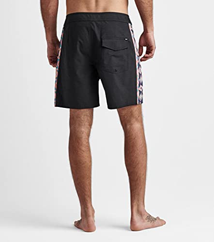 Roark Kilim Stripe 17 Inch Boardshort Black 344