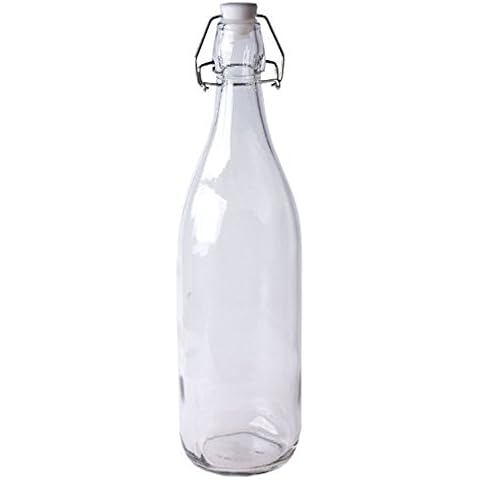 12 x 500 ml Clip Top Bottles with Reuseable Airtight Swing Top Lid Cover