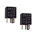 Ehdis 2 Pièces Relais12V 30A 5 Broches, SPDT Multi-Purpose Relay Heavy Duty Relais Standard 5 Pin 12VDC, Relais Voiture