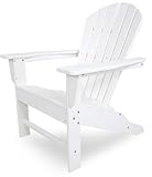 POLYWOOD SBA15WH South Beach Adirondack Chair, White