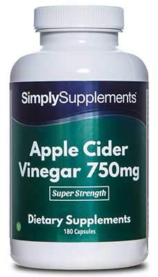 Apple Cider Vinegar Capsules 750mg | Vegan & Vegetarian Friendly | with Added Chromium to Support Metabolism & Regulate Blood Sugar | 180 Capsules = Up to 3 Month Supply | Manufactured in The UK