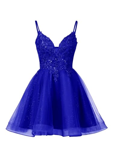 Homecoming Dresses 2025 Short Sparkly Lace HOCO Prom Dress for Teens Flowy Tulle A-Line Princess DAMA Dresses