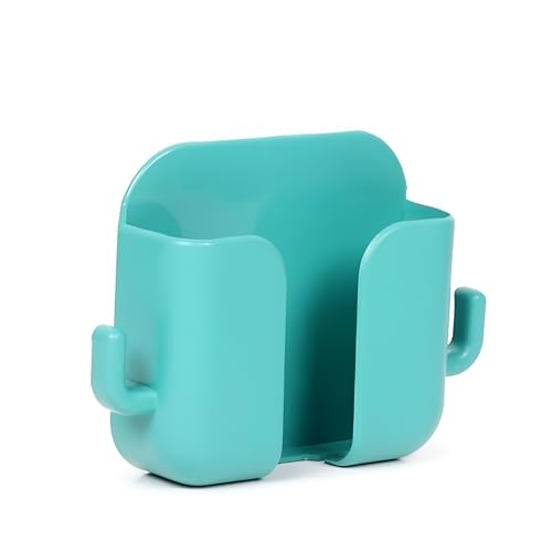 Image of LikeStar Premium Multi-Functional Wall Phone Holder | No-Drill Sticky Stand with Hook for Charging & Storage | Self-Adhesive Wall Phone Holder with Hook | for Bedroom, Office, Bathroom - Green