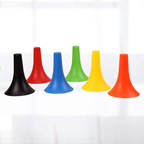 Bisportble 6 peças 23 cm marcadores de foco, cones de buzina fortes e resistentes, cones de chifre,
