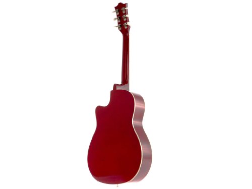 fièvre 3/4 96,5 cm Guitare acoustique Pan coupé 3/4 Redburst - Les Beatles, Paul McCartney, John Lennon, RIngo Starr, George Harrison fièvre 3/4 96,5 cm Guitare acoustique Pan coupé 3/4 Redburst – Image 4