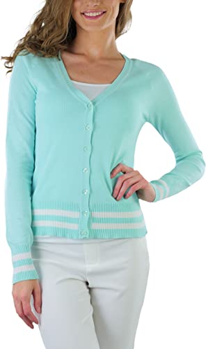Image of ToBeInStyle Women's Long Sleeve Button Down V-Neck Cardigan