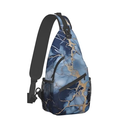 Bolso tipo Sling para mujer y hombre con patrón mármol miniatura 3