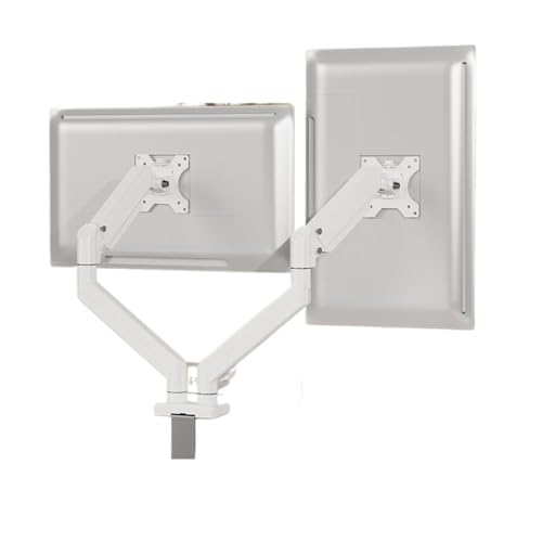 Soporte de doble monitor de 14 a 34 pulgadas con altura ajustable negro