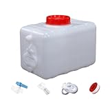 kowaku Water Storage Container Set Water Dispenser Tank with Screw Lid Camping Jug Portable for Picnic Hiking Traveling RV, 15L