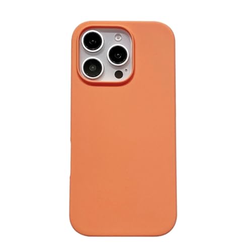 �V���R���P�[�X�AiPhone 13 14 15 16 17 Pro �J�o�[�Ή��AApple iPhone 16 Plus 17 Air 13 14 15 16 17 Pro Max �P�[�X�Ή�(Orange,IPhone 16 Pro Max)