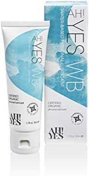 AH! YES WB - Organic Water Based Personal Lubricant with Aloe Vera, pH Matched - 50ml