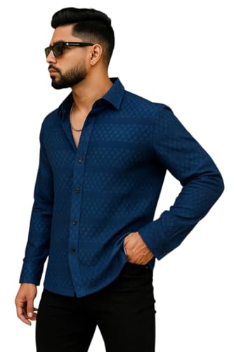 Image of Men's Solid Linen Cotton Shirt, Casual, Plain, Full Sleeve, Summer-Regular Fit, Stylish, Everyday Formal Wear