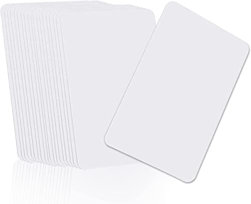 22 pezzi Carta in PVC Card, Bianco PVC Cards Scheda Formato CR80 Stampabili e Impermeabili, 86 mm x 54 mm Card Plus PVC Plastica Scheda Spessore 760 Micron per Stampanti per Carta d'identità