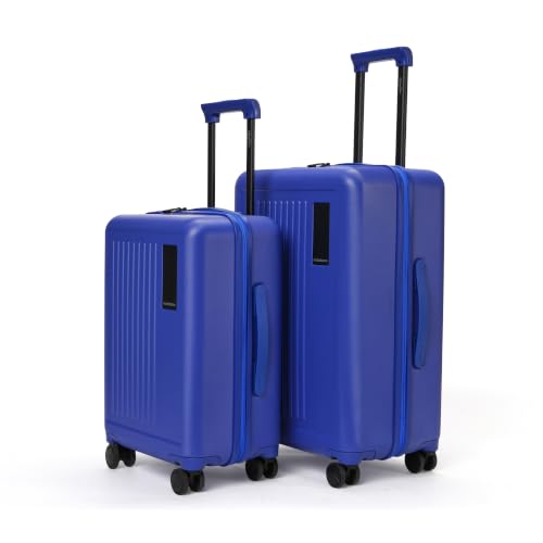 Image of MOKOBARA Transit Set of 2 Luggage Trolley Bag,Cabin(40L)+Check-in(65L),Lightweight Polycarbonate Hardshell,360Silent Wheels,TSA Lock,Premium Zipper,Suitcase for 18-21 Day Travel,Blue(Blue'd up)