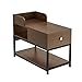 Nocny stół Mały stolik stolik do kawy domowy pokój dzienny nowoczesny boczny stołowy sofa boczna szafka boczna .Szafa z szufladami (Color : Brown, Size : 80 * 40 * 68cm)