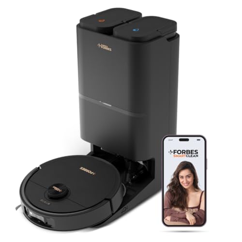 Image of Eureka Forbes SMARTCLEAN Fully Automatic Robotic Vacuum & Mop| Germguard| AI Visual Sensor| Hot Water Mop Wash & Air Dry| 7000Pa Suction| 50 Days Hands-Free