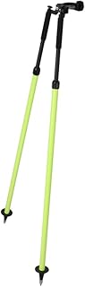Surveying Aluminum Bipod for Prism Poles - Convenient Thumb Release, Telescopic Struts Adjustable Height Bipod for Land Surveying Total Stations - MUTOOP