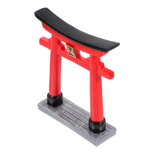 Image of POPETPOP Japanese Torii Gate Aquarium Decor Statue Chinese Miniature Zen Garden Accessories Bonsai Mini Shinto Shrine Sculpture Micor Landscape Decorations Fish Tank Ornaments