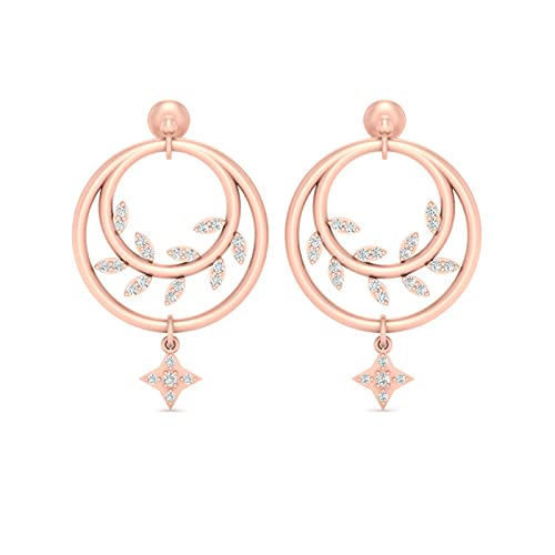 Boucles d'oreilles pendantes vigne en argent 925 anti-ternissement pour elle