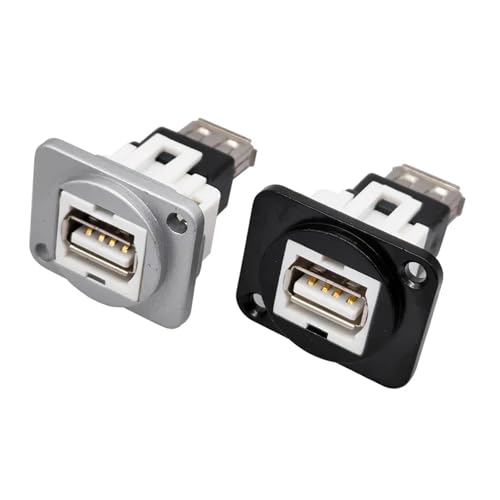 Conector USB D hembra de panel en metal naranja tipo 3.0 7