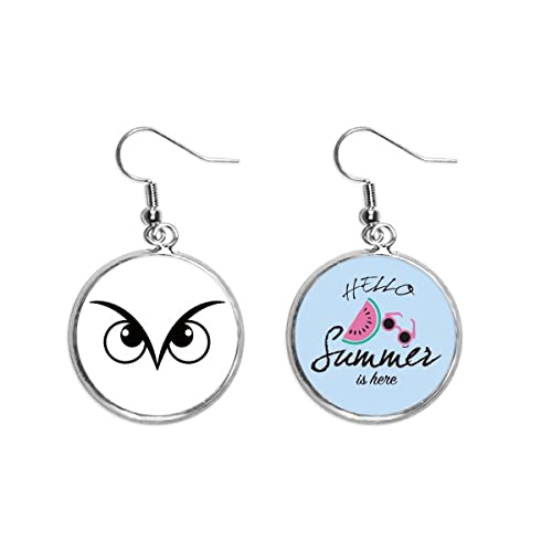 Pendientes de sandía verano con ojo negro decoracion para oreja
