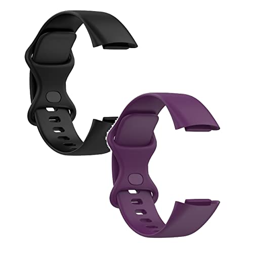 2 pulseras compatibles con Fitbit Charge 5 pulseras deportivas impermeables de repuesto de silicona para Fitbit Charge 5