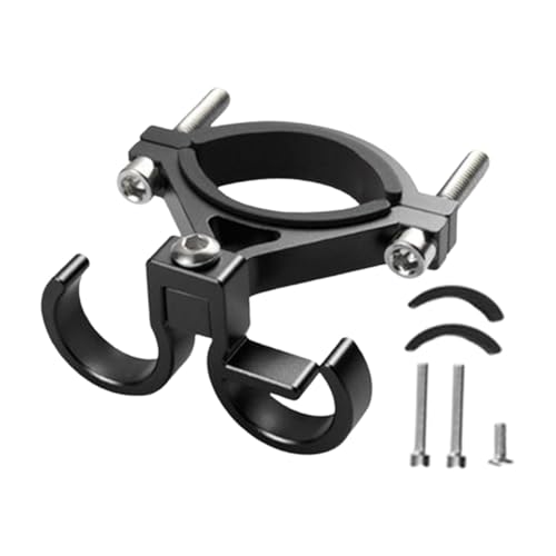 sporful Gancho para Manillar Delantero de Bicicleta Eléctrica, Multifuncional Doble Gancho, Instalación Sencilla, Colgador de Accesorios- Negro