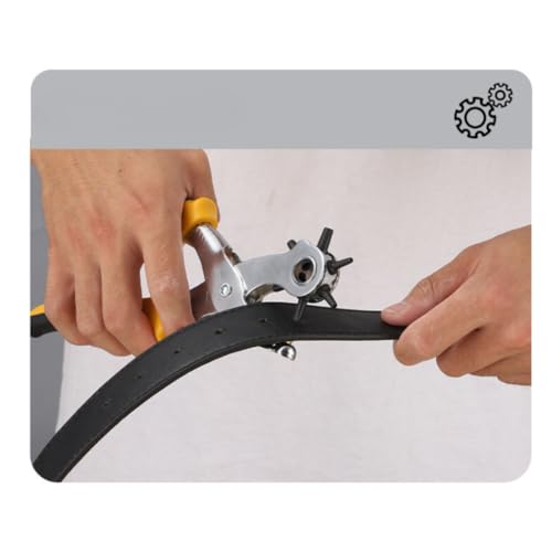 Alicate Vazador Furador 6 Furos Cinto Couro Chinelo Ajustável Cabo Emborrachado 9 Polegadas Profissi