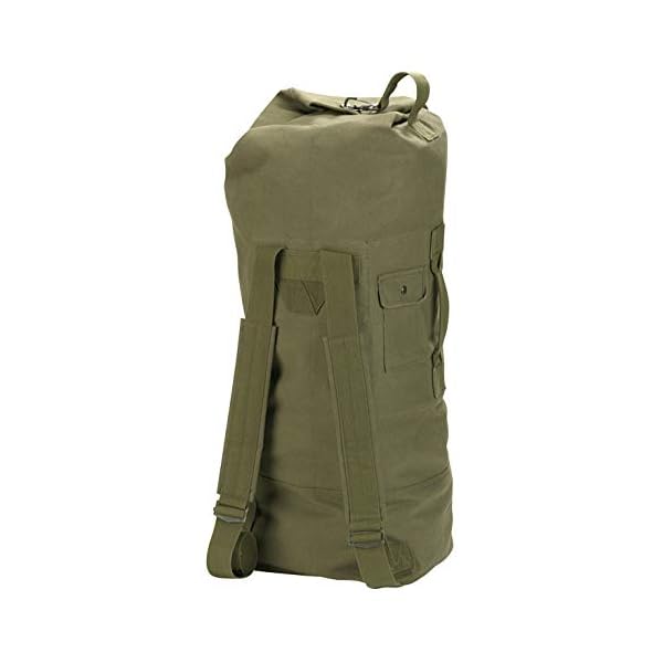 Rothco Canvas Double Strap Duffle Bag: 89.6L Capacity for Durability and Convenience – Olive Drab