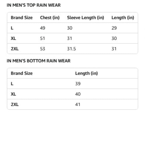 Image of RainCoat for Men Waterproof Raincoat with Pants Polyester For Men Bike RainSuit RainJacket Suit Mobile Pocket with Storage Bag (black)
