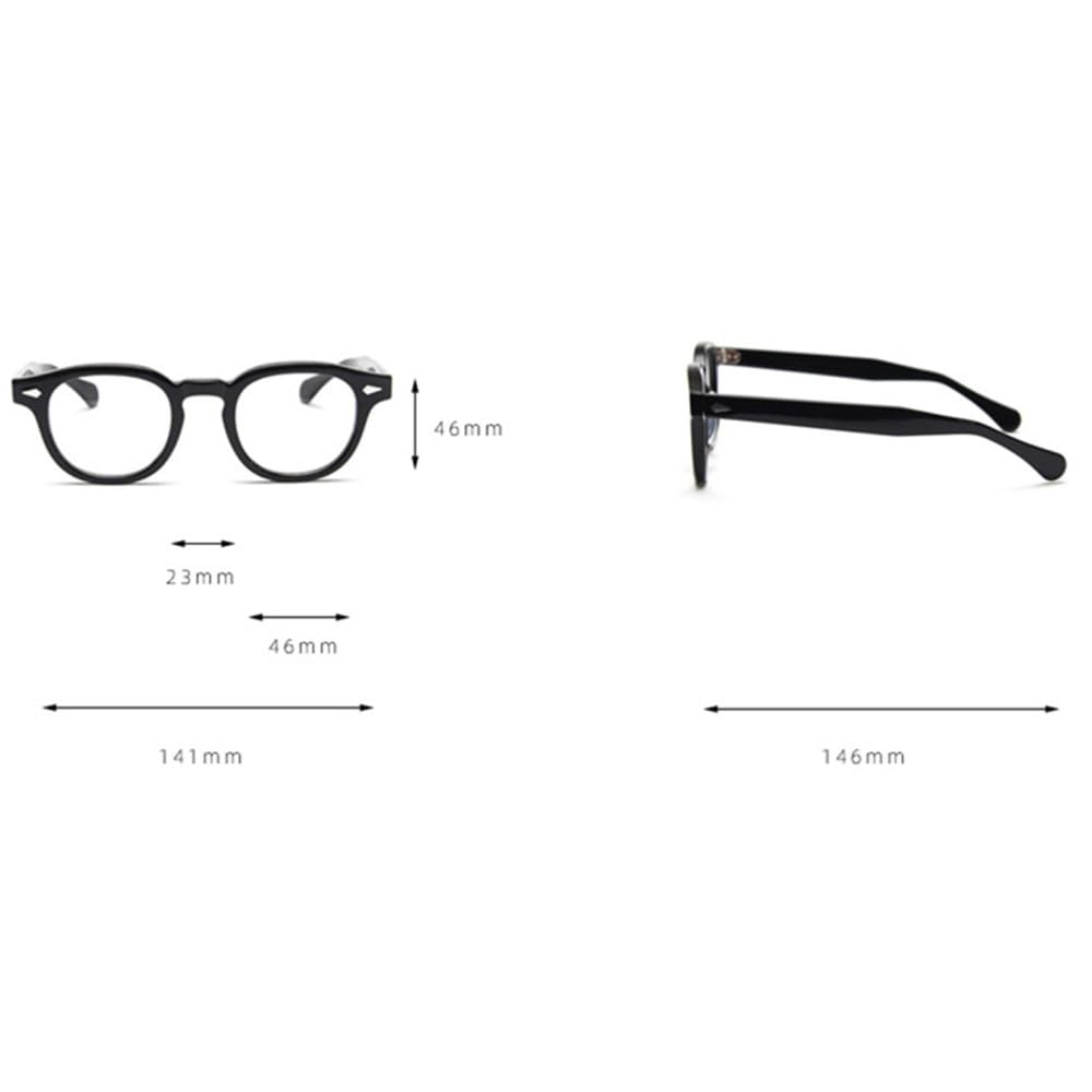 Nieten Acetat Brillengestell Damen Brillen Herren Brillengestell Klare UV400 Brille