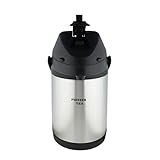 Pioneer Flasks, Dispensador de Bebidas, Acero Inoxidable, Airpot, Para Bebidas, Etiquetado Como "TEA", Para Conferencias o Eventos, 3 Litros, SS30HC-TEA