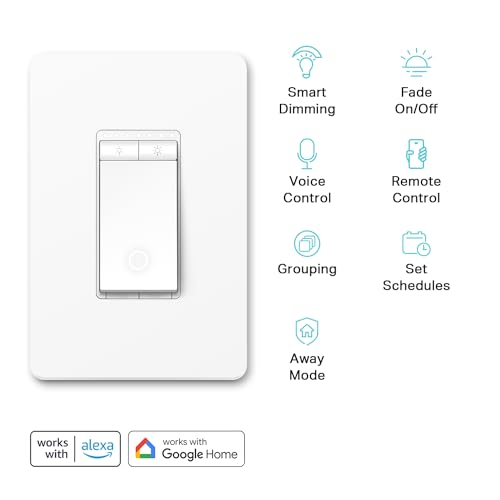 Kasa Smart Dimmer Switch HS220, Single Pole, Needs Neutral Wire, 2.4GHz Wi-Fi Light Switch Works with Alexa and Google Home, UL Certified, No Hub Required, 1 Pack by Kasa Smart - Image 2