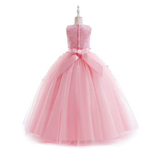 Glamulice Flower Girls Vintage Dress Long A Line Little/Big Girl Pageant Prom Dresses Bridesmaid Party Ball Gown2