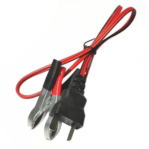 Eawfgtuw Cable de carga de batería tipo T para generador de 1,2 m, 12 V, con clips, cable conector de alimentación CC de cobre puro compatible con TG950/ET950/ETS950/ET1500/ET1800