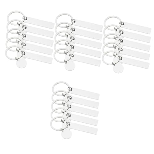 Porte-clés vierge en acier inoxydable pour gravure et DIY