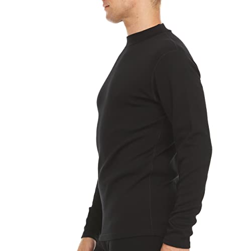 100% Merino Wool Mens Mock Neck - Expedition Weight Long Sleeve - Mid Layer - Warm Under Shirt3