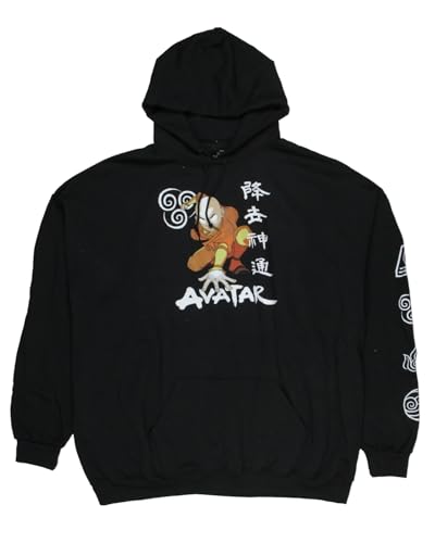 Seven Times Six Avatar The Last Airbender Men's Aang Cosmic Energy Adult Pullover Hoodie Sweatshirt (2X-Large)