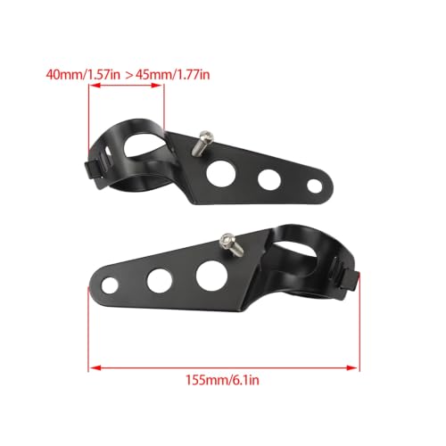 Soporte de montaje para faro de moto con abrazadera ajustable de 38-48mm 2