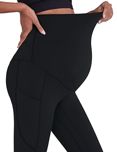 Enerful Women's Maternity Workout Leggings Over The Belly Pregnancy Active Wear Athletic Soft Yoga Pants with Pockets - Image 6